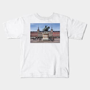 Plaza Major, Madrid, Spain, Europe, Square Kids T-Shirt